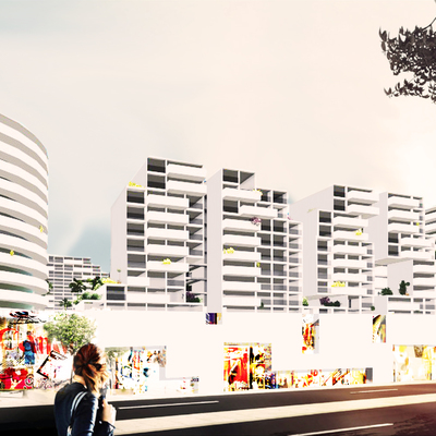 Complejo residencial y centro comercial