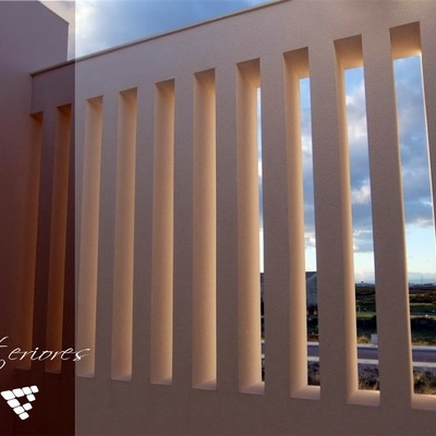 Detalle pequeña terraza en planta 1ª vivienda Albal