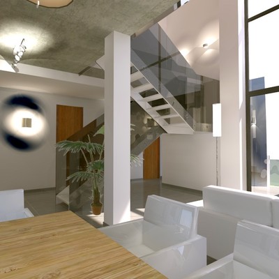 Escalera metálica vivienda unifamiliar Serra