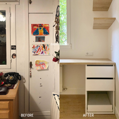 Antes y Después en Estudio de vivienda
