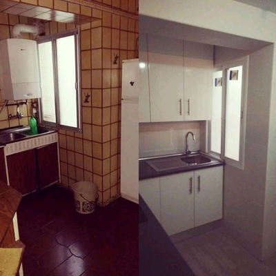 Reforma integral cocina antes y despues