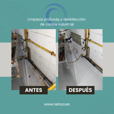 Limpieza profunda y desinfección de cocina industrial