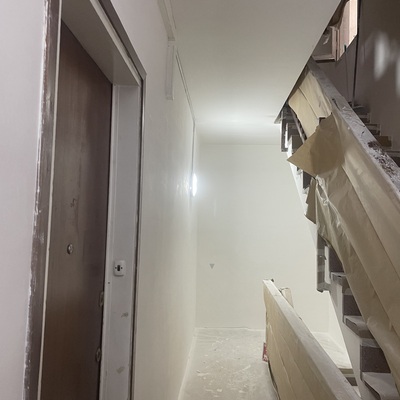 Retirado de gotelé alisado y pintado