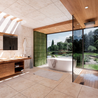 Renderizado 3D Baño