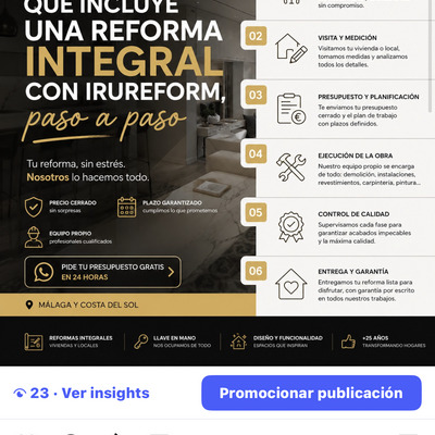 Que incluyen nuestras reformas en Málaga
