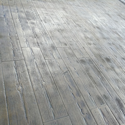Hormigón impreso madera color 107 con desmoldeante 103