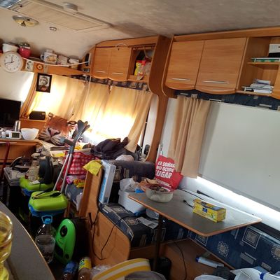 Caravana afectada por Diógenes (antes)