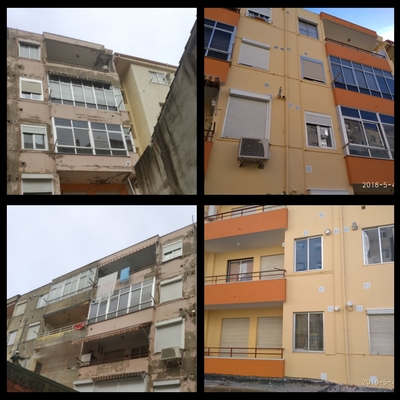 Restauración de dos fachadas traseras.