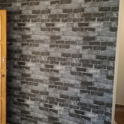 Papel : papel pintado efecto ladrillo cara vista