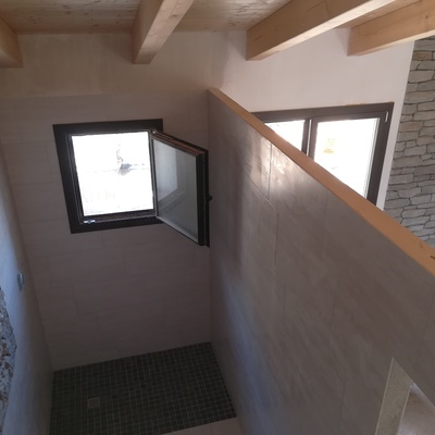 baño rustico