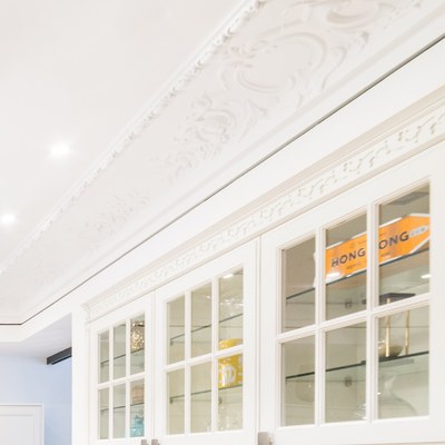 Detalle de Moldura con difusores lineales para Aire Acondicionado