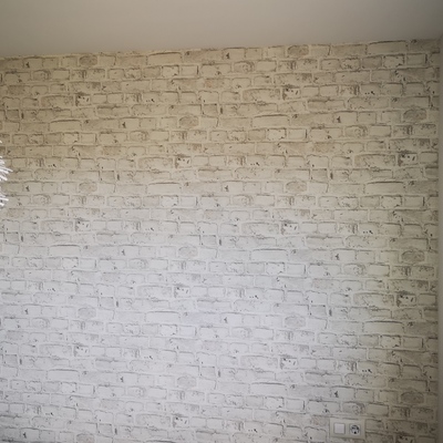 Papel pintado efecto ladrillo