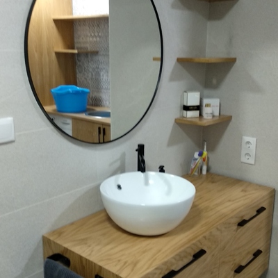 lavabo a medida roble