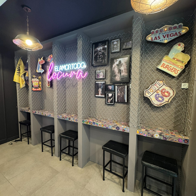 Barra pladur pintura y valla decorativa