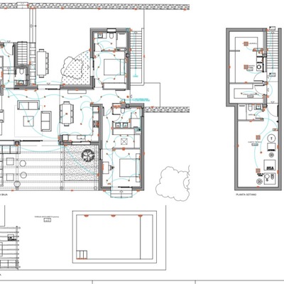 Memoria y plano técnico de una vivienda.