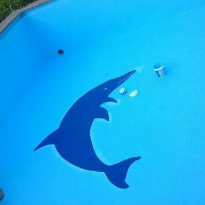 piscina y delfin