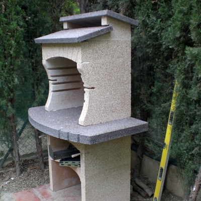 montaje de barbacoa.