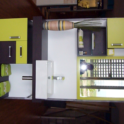 MUEBLE MODELO MILAN ACABADO WENGUE Y PISTACHO