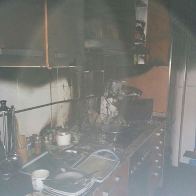 Limpieza de cocina por incendio