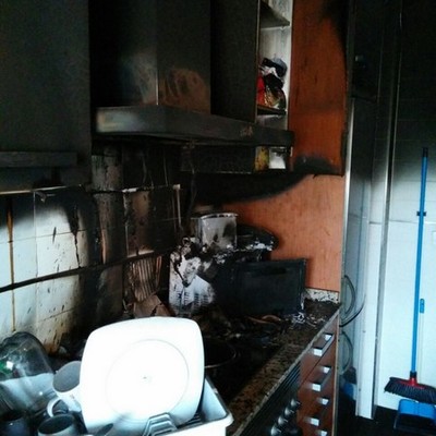 Limpieza de cocina por incendio