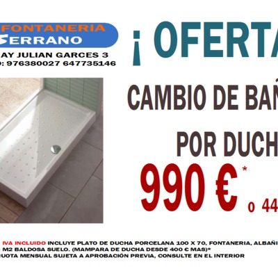 OFERTA PLATO DE DUCHA