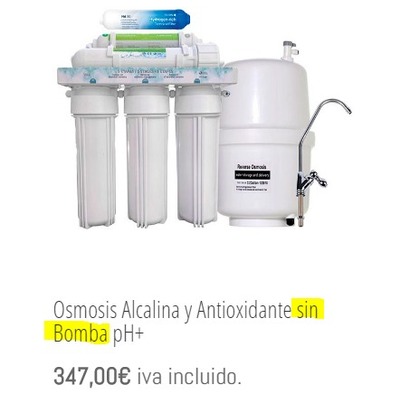 Osmosis Alcalina y Anti-Oxidante / OIB