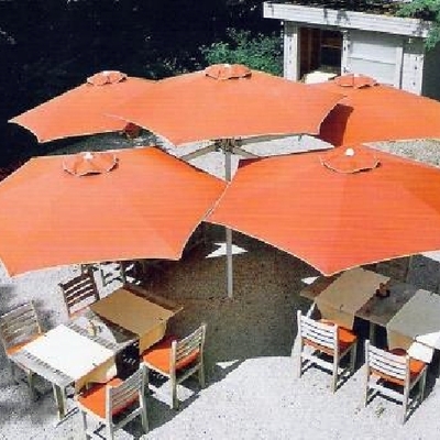 Parasoles agrupados