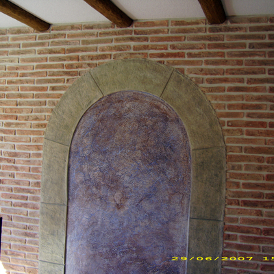 pared decorativa en salon