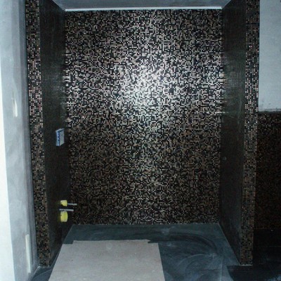 pared plato ducha con gresite