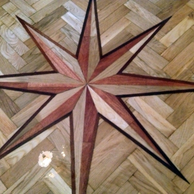 Parquet con dibujo 