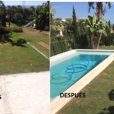Construcción de piscina
