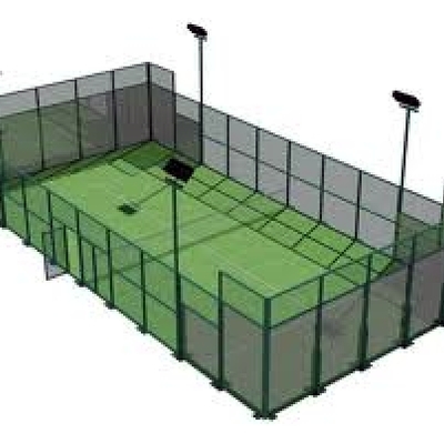 Pista de padel con iluminacion.