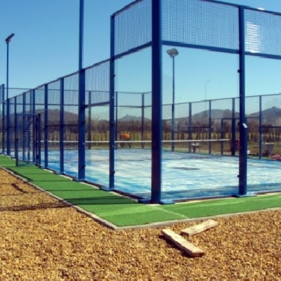 Pista de padel de cristal.