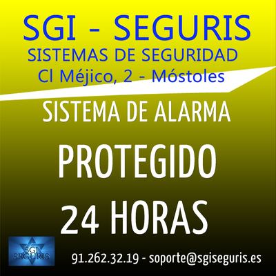 PLACA PROTEGIDO CON ALARMA 24 HORAS