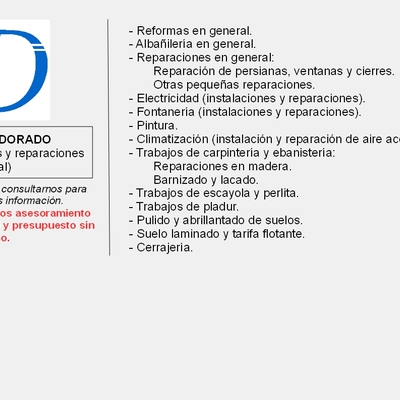 Reformas y reparaciones en general