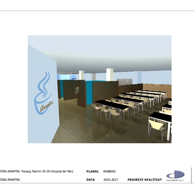 Proyecto decoración Cafeteria-Restaurante en Barcelona