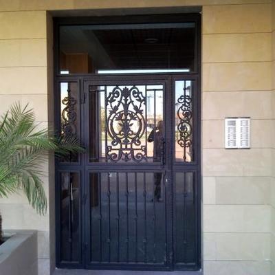 puerta de entrada forja-cristal