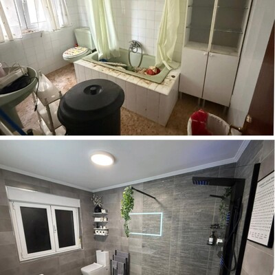 REFORMA DE BAÑO - BAÑO ANTES/DESPUES DE LA REFORMA