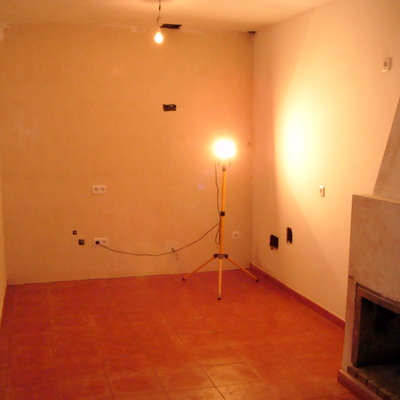 reforma de cocina con chimenea