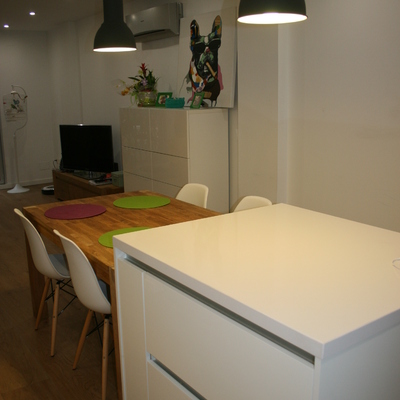 Reforma integral. Cocina integrada comedor-salon