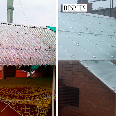 Rehabilitación de tejado con vidrio laminado