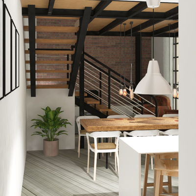 Render de un Proyecto de reforma de una nave industrial en Girona.