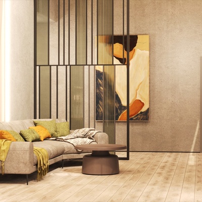 Salón de doble altura — vivienda de lujo