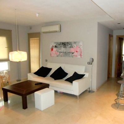 Salón loft estilo moderno