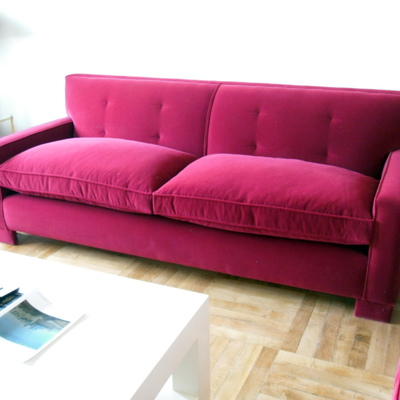 sofa asiento de muelles respaldo fijo