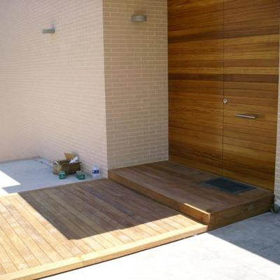 PREPARACION ENTRADA VIVIENDA EN MADERA