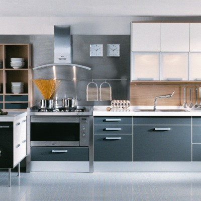Turia antracita cantos de aluminio combinado con blanco soft