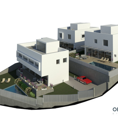 Visualización 3D exterior | Viviendas unifamiliares en Vigo