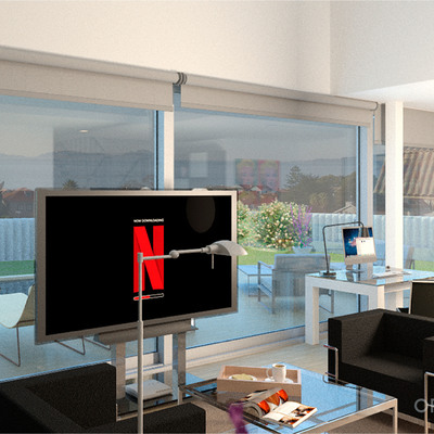 Visualización 3D interior | Viviendas unifamiliares en Vigo
