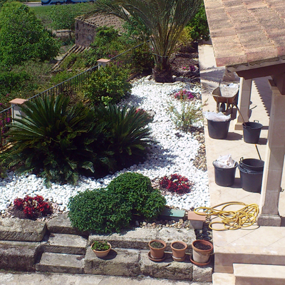 Vista desde altura de jardin en Sineu